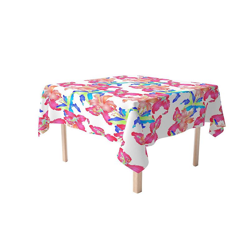 Square Tablecloth， 100% Cotton， 52x52， Floral 88