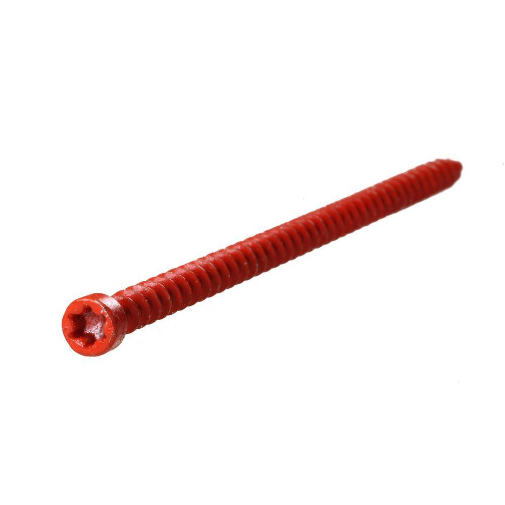 Simpson Strong-Tie 0.152 in. x 6 in. T30 6-Lobe Cap Head Strong-Drive SDWC Truss Screw Orange (50-Pack) SDWC15600-KT