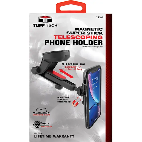 Tuff Tech Super Stick Windshield/Dash Mount Magnetic Phone Holder