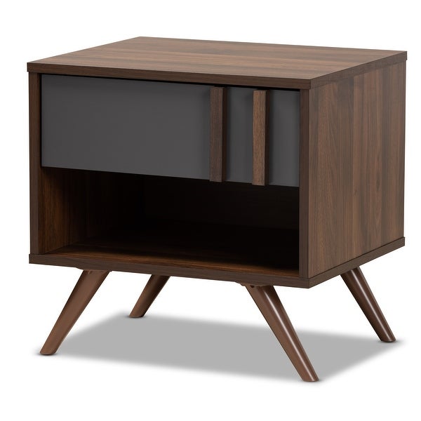 Naoki Modern and Contemporary 1-Drawer Nightstand - - 31302870