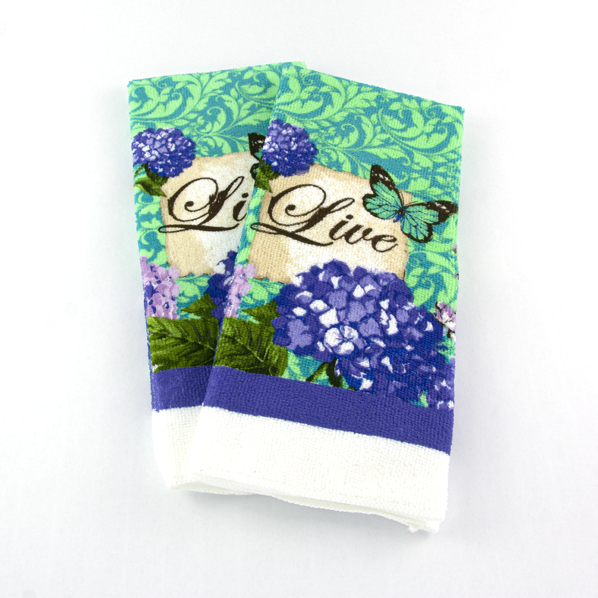 Sunflower Garden Designs Floral and Butterfly Inspirational Kitchen Towel Set