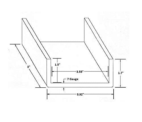 Heavy Duty Weld On 2x4 Steel Stake Pockets for Trailer and Truck (4)