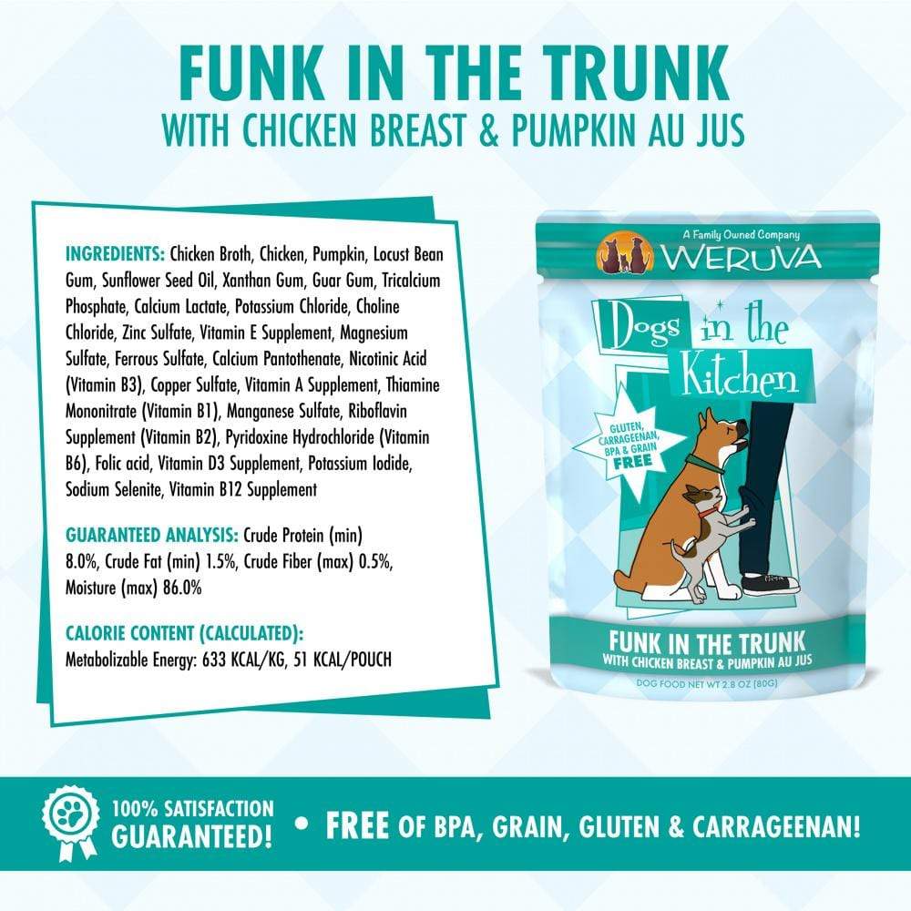 Weruva Dogs in the Kitchen Funk in the Trunk Grain Free Chicken and Pump