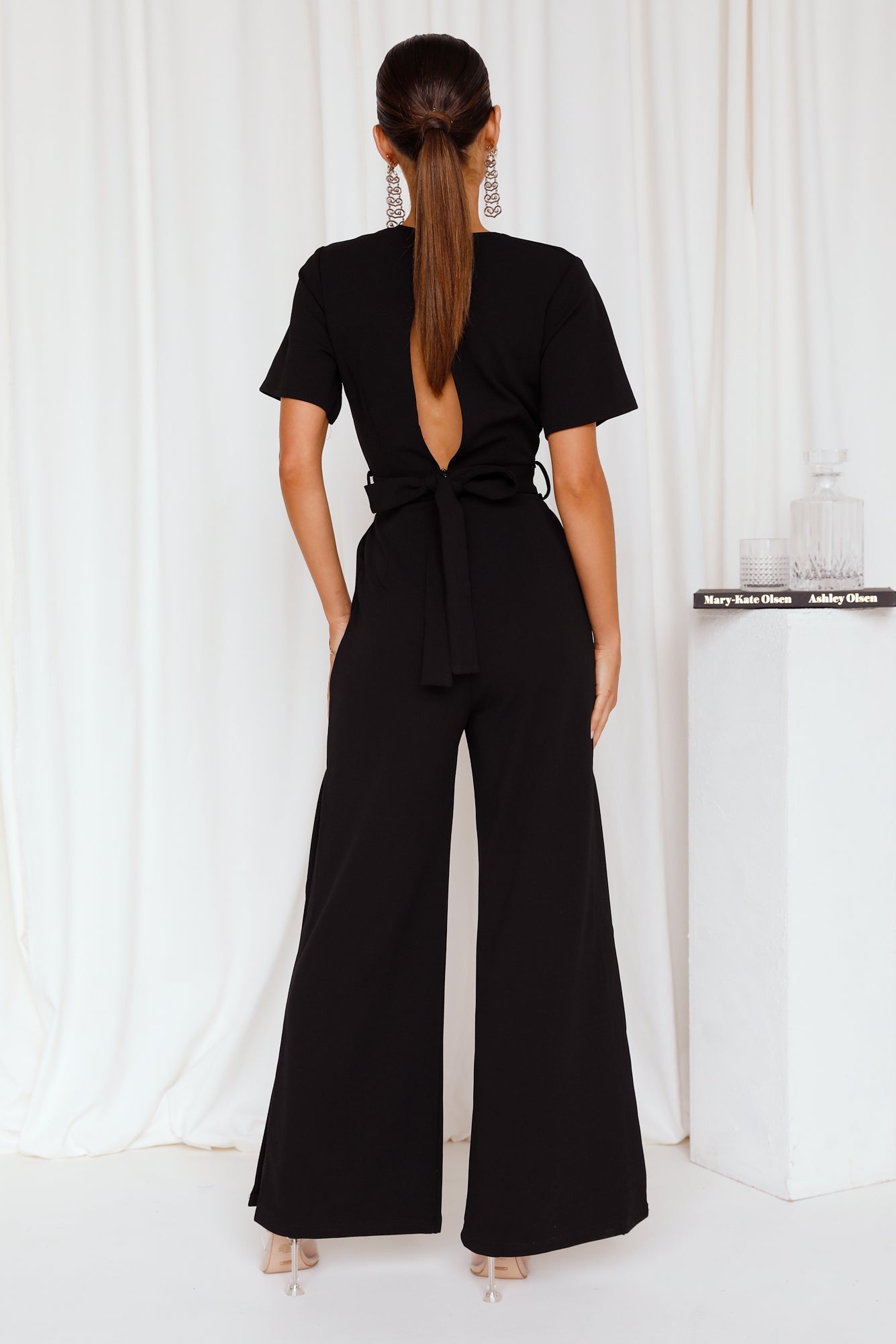 Whisper Softly Jumpsuit Black