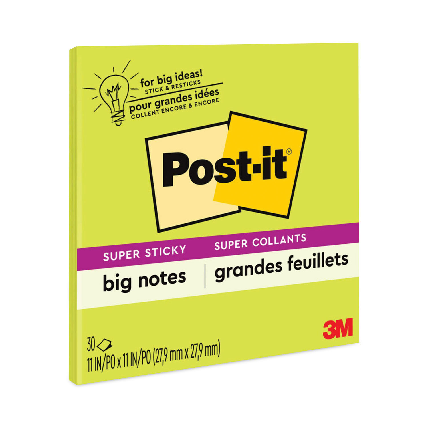 Big Notes by Post-itandreg; Notes Super Sticky MMMBN11G