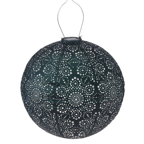 Round Floral LED Lighted Bazaar Lantern