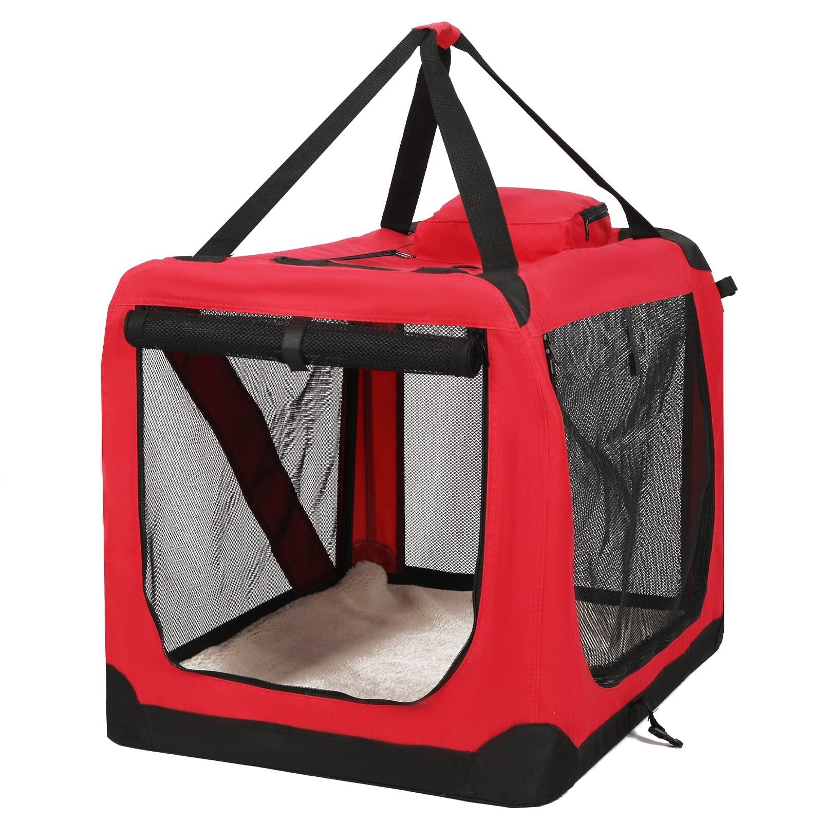 Dog Carrier Airline Approved Oxford Fabric Red S Bbonlinedress