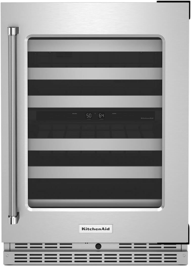 KitchenAid KUWR314KSS 24 Inch Stainless Steel Wine Cooler