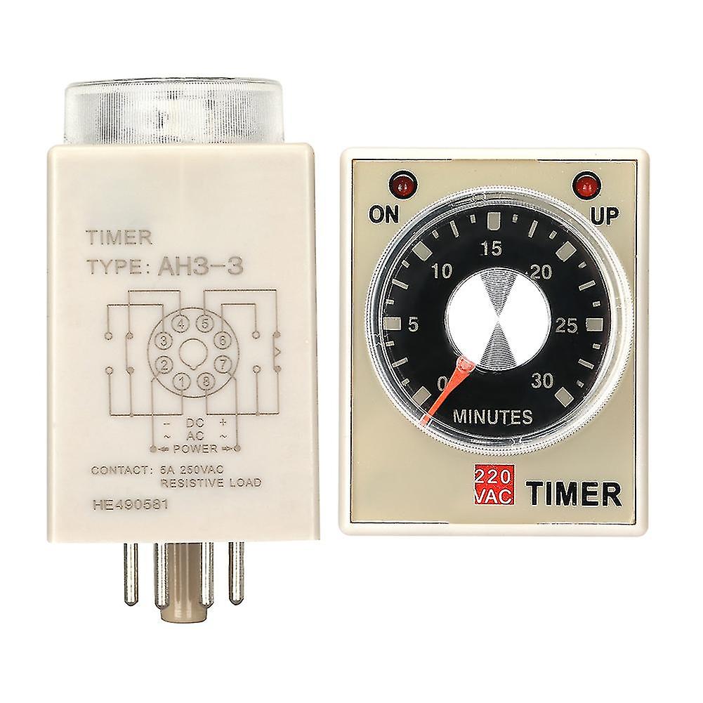 220VAC 30Minutes Power On Delay Timer Time Relay AH3-3(30M)