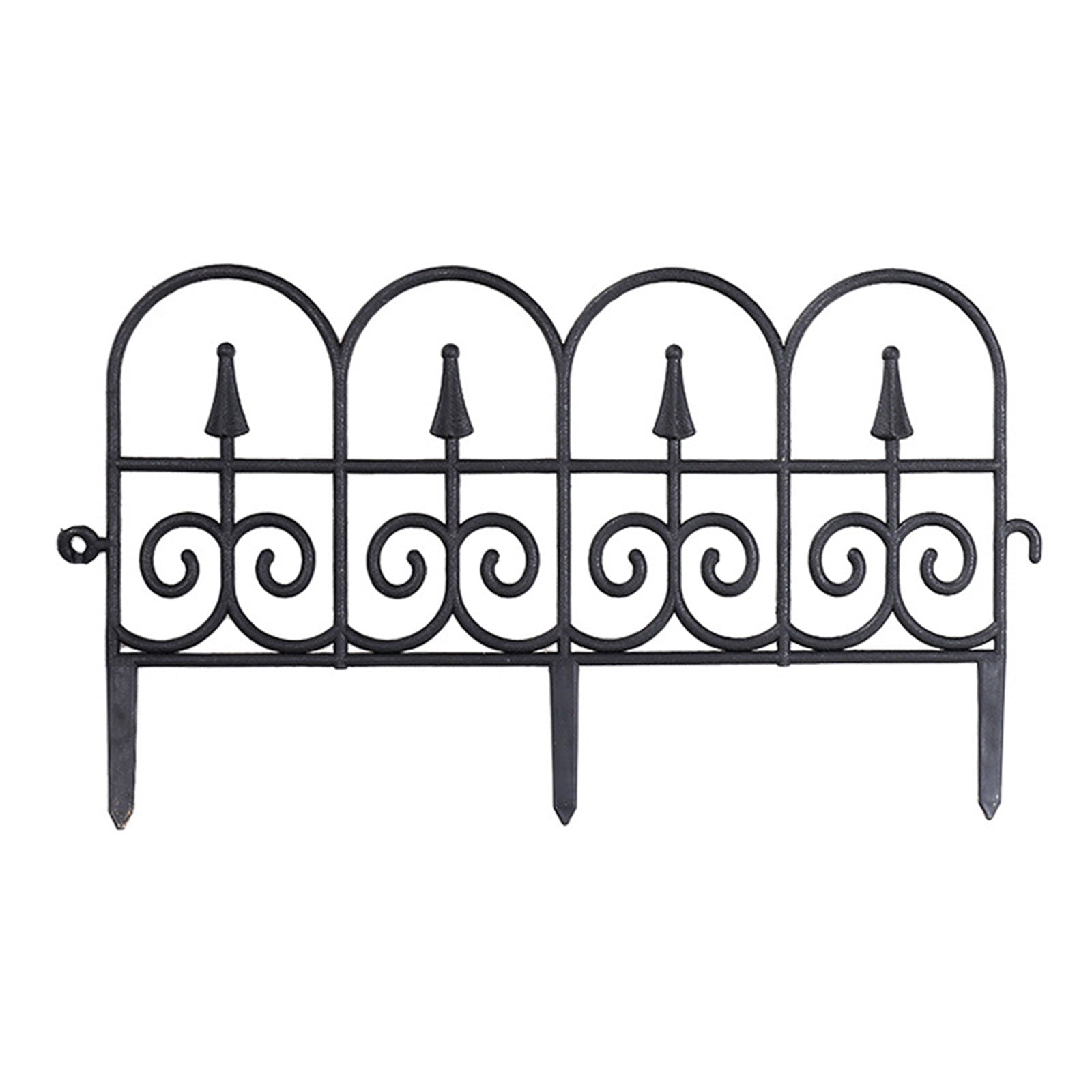 5PCS Garden Fence, Outdoor Coated Metal Rustproof Landscape Decorative Fencing Panels