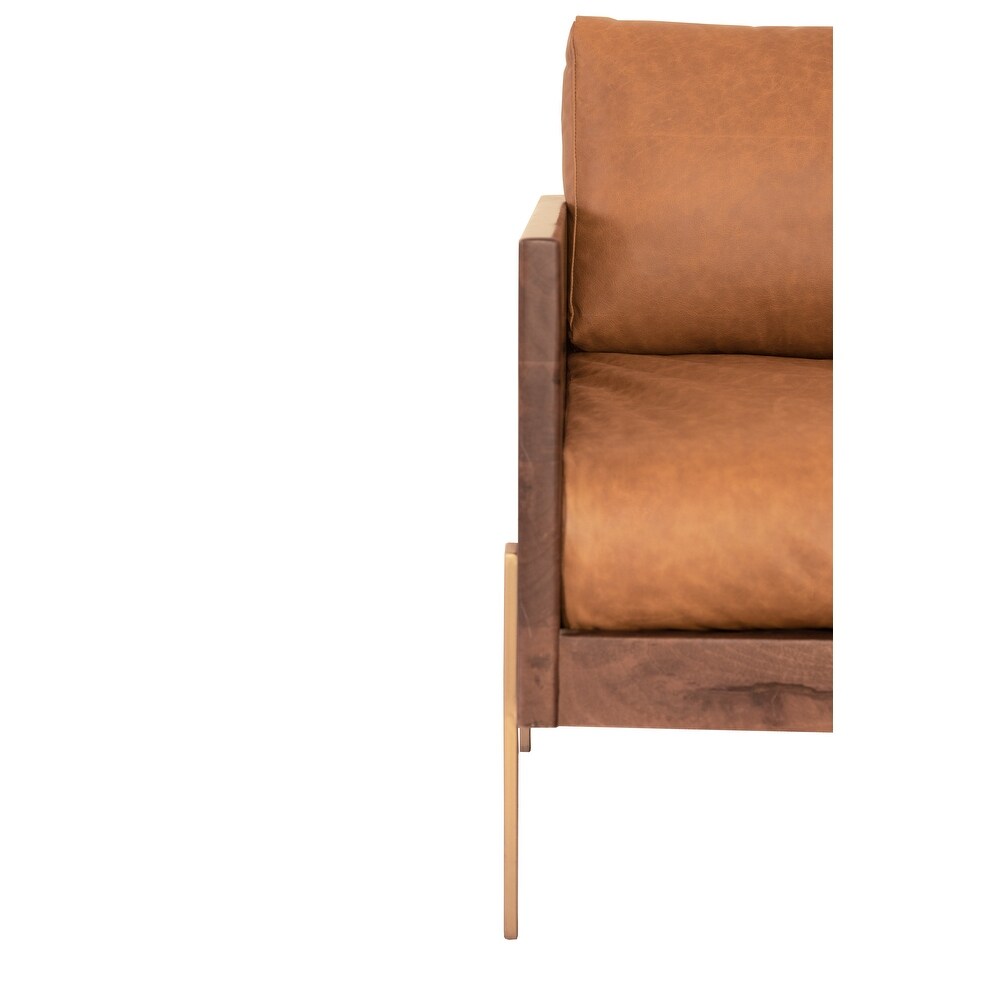 Burano Top Grain Leather Accent Chair