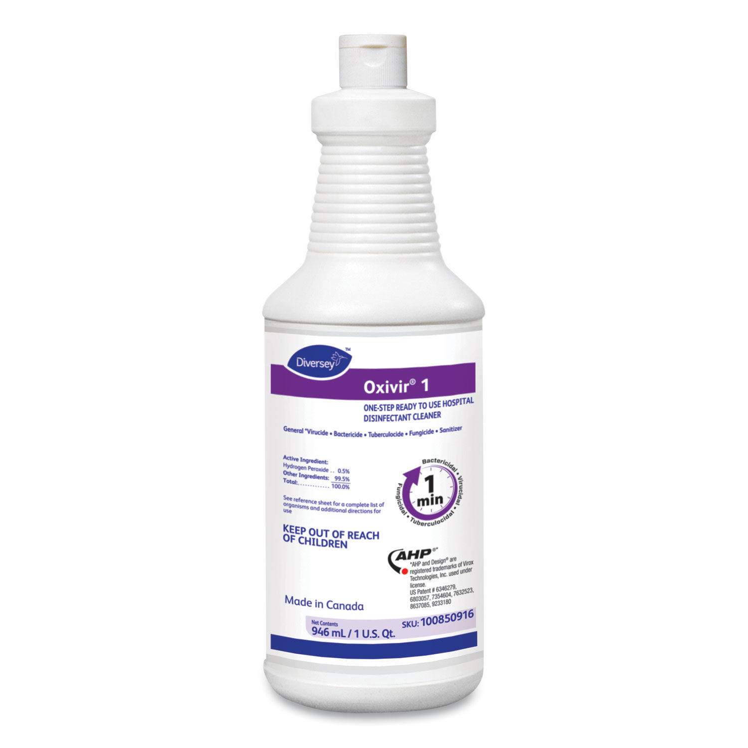 Oxivir 1 RTU Disinfectant Cleaner by Diverseyandtrade; DVO100850916