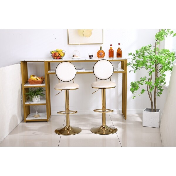 2pcs Bar Stools Round Seat High Quality Dining Chairs