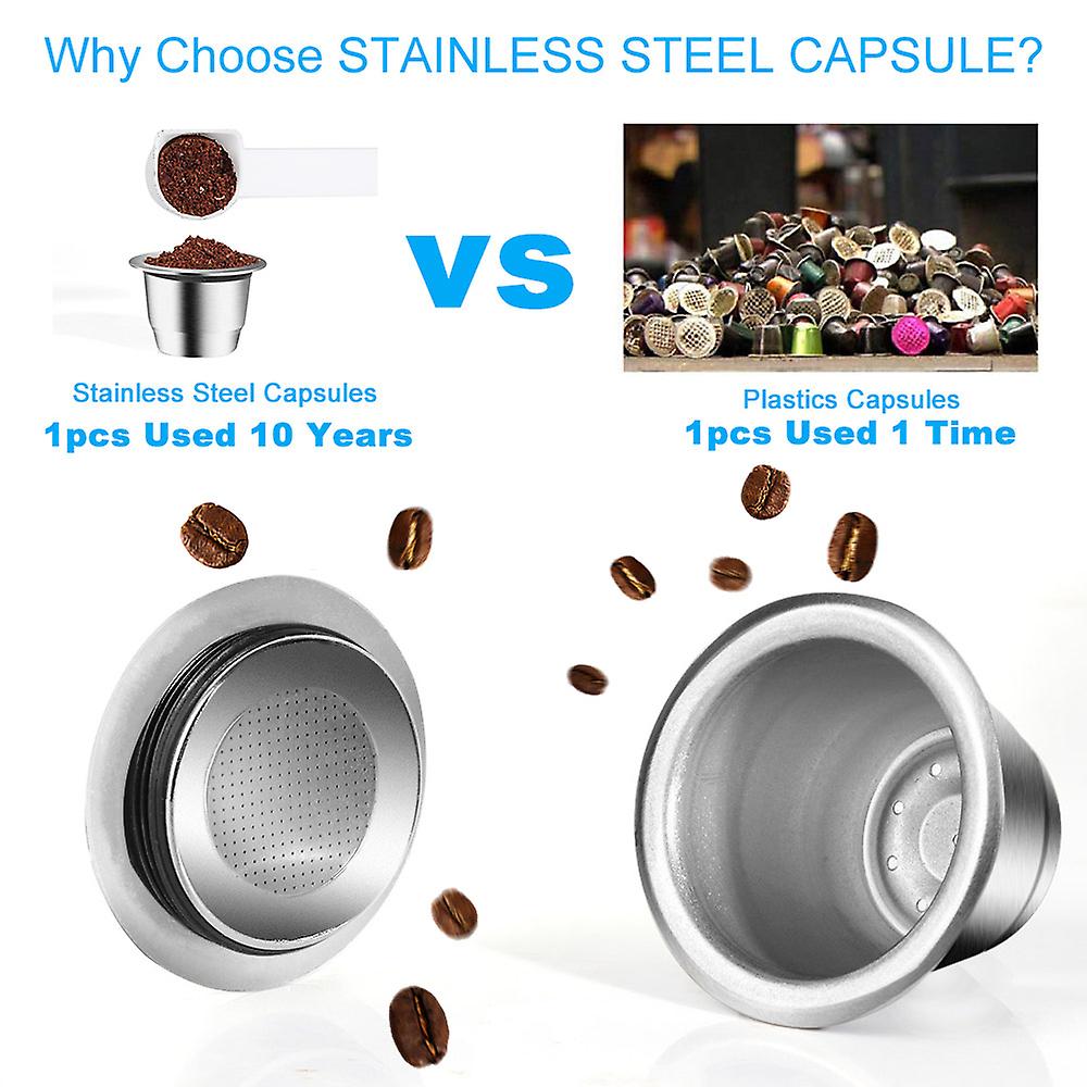 Coffee Capsules Stainless Steel Coffee Maker Pod Filters Cup 0.13oz Capacity For Nespresso U Citiz Pixie Le Cube Maestria Lattissima Inissia Concept E