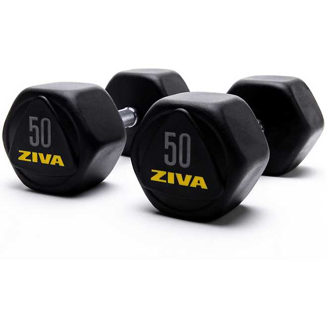 ZIVA Hexagon Weight Lifting Dumbbell Pair