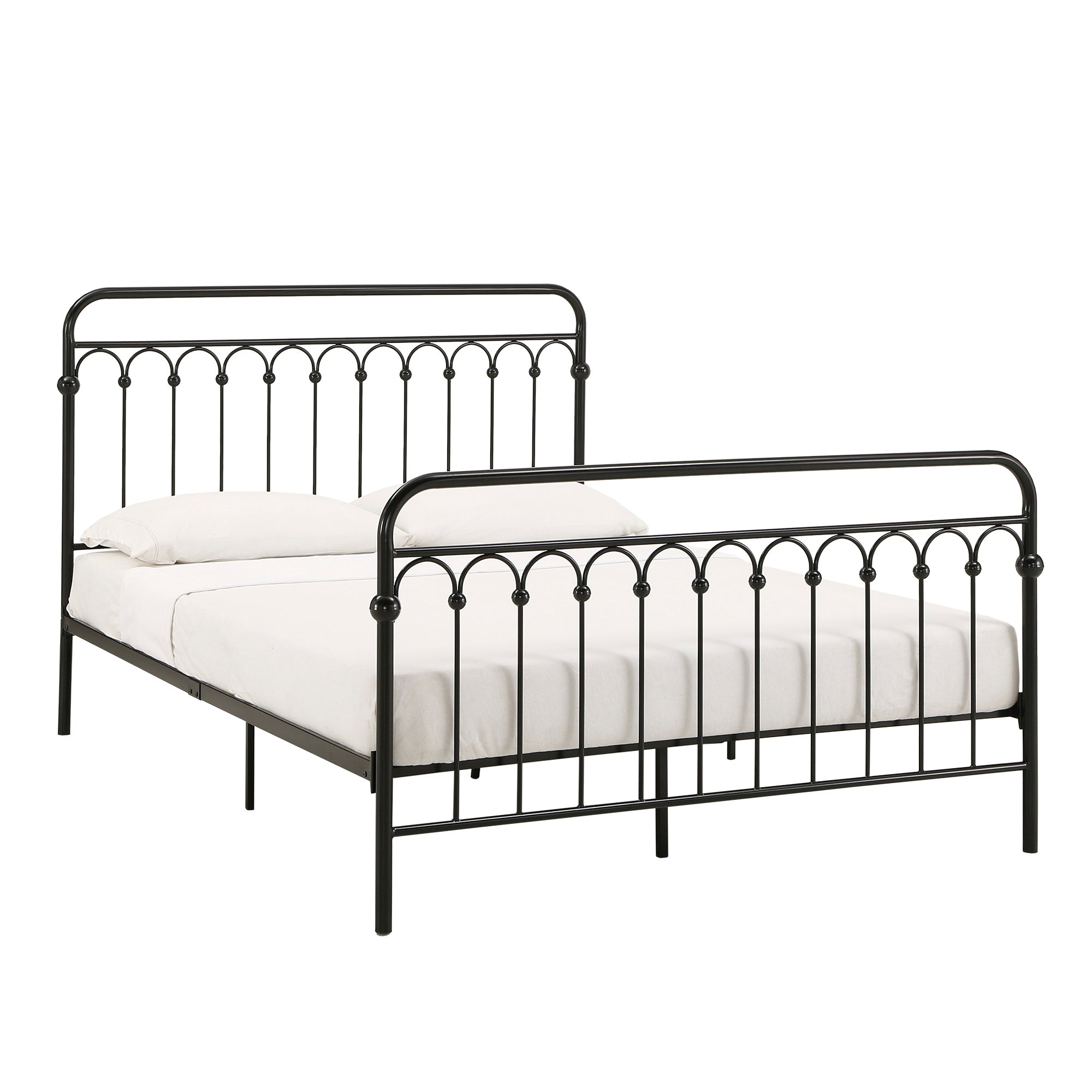 Weston Home Gabrielle Metal Arches Platform Queen Bed, Black