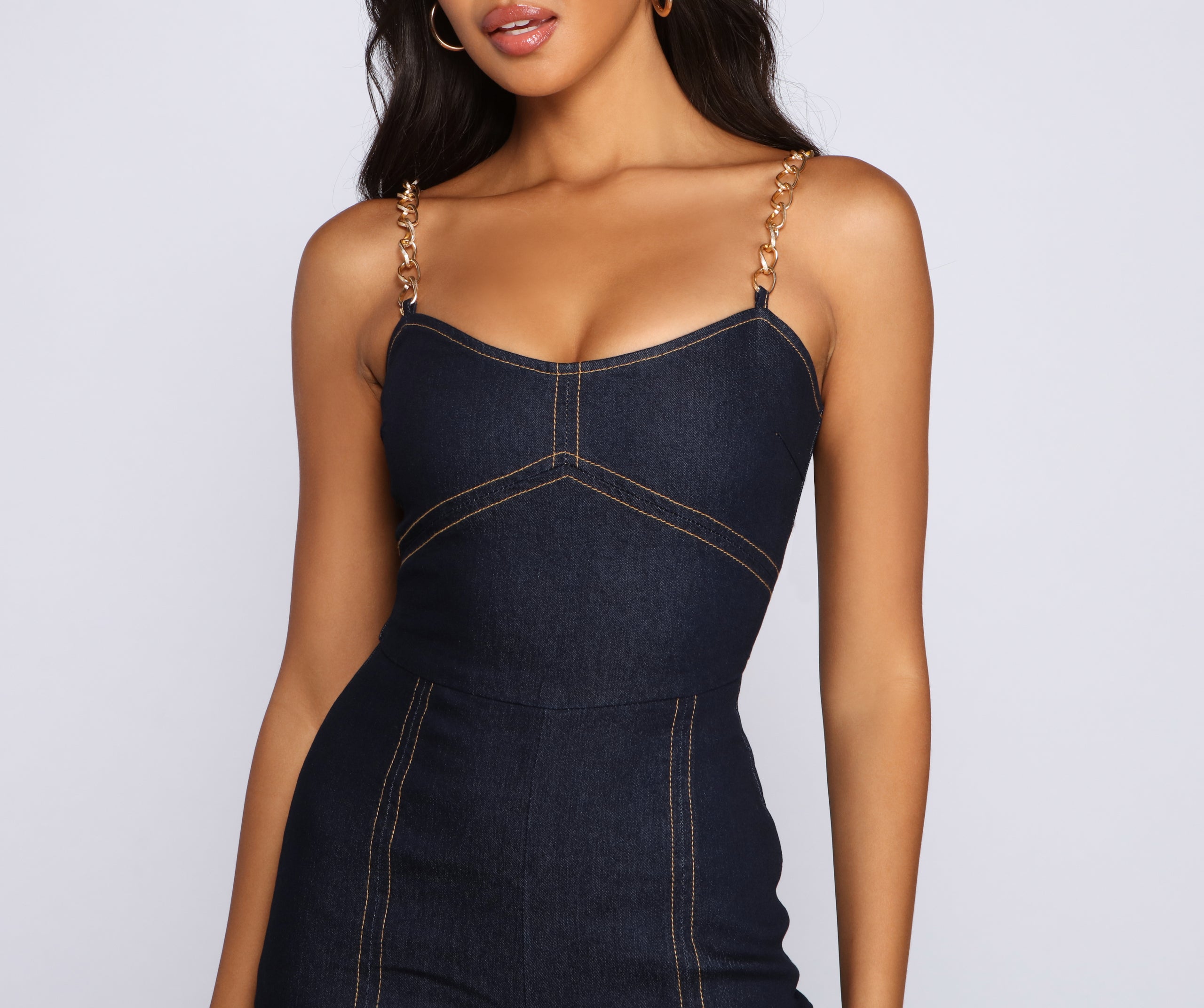 Retro Style Moment Denim Jumpsuit