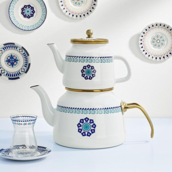 Karaca Mai Seljuk Series Enamel Teapot Set 153.03.07.9105