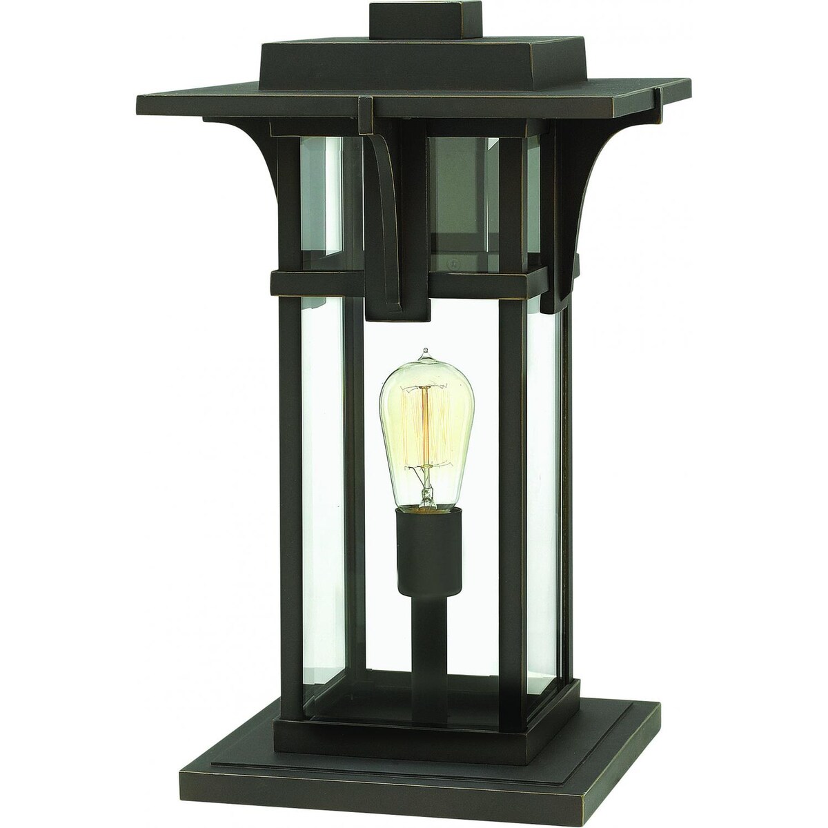 Hinkley Lighting Manhattan One Light 19-Inch Outdoor Pier Mount W/ Clear Glass