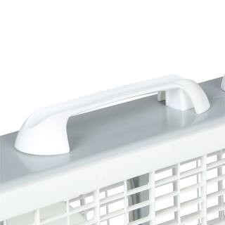 Lasko Save-Smart Energy Efficient 20 in. 3 Speed White Box Fan with Built-In Carry Handle 3733