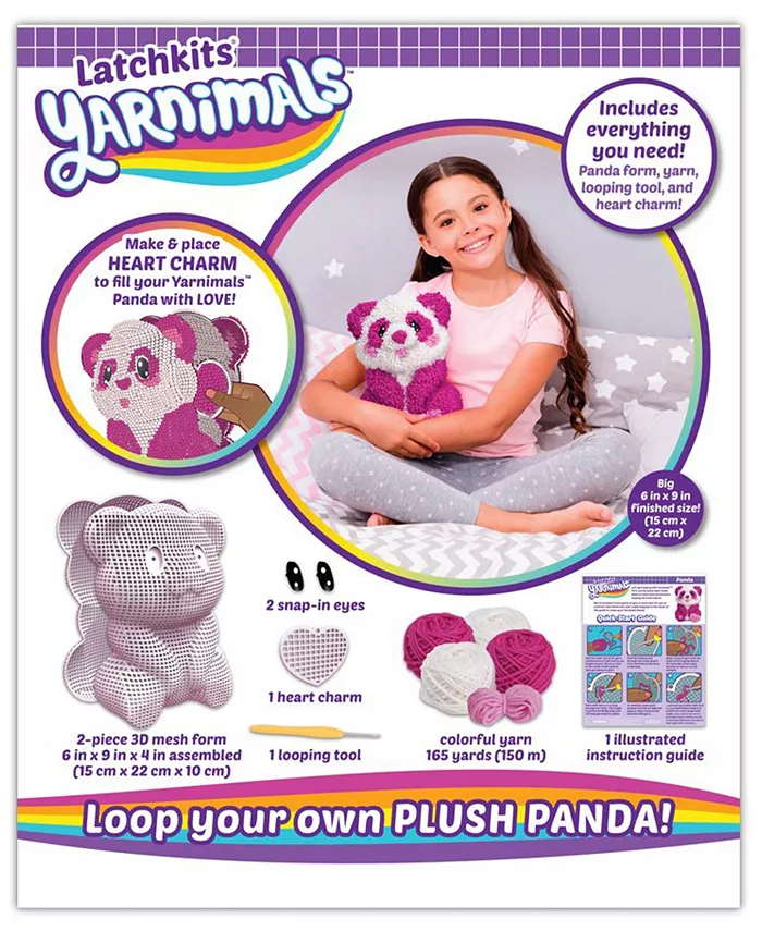 PLAYMONSTER LatchSets Yarnimals Panda Toy