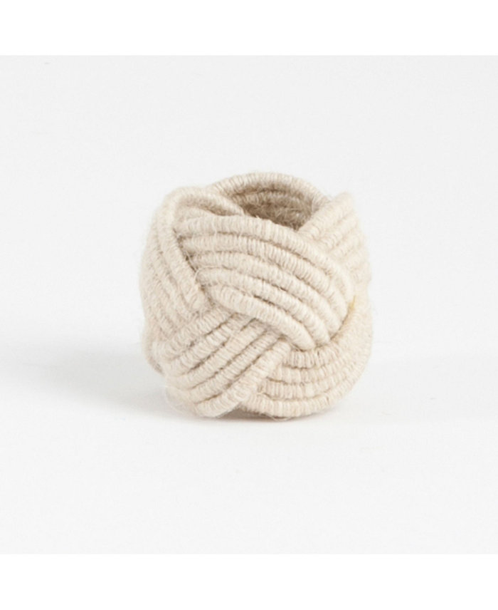 Saro Lifestyle Braided Jute Napkin Ring Set of 4