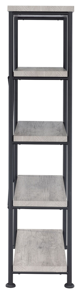 Analiese 4 shelf Bookcase Grey Driftwood   Modern   Bookcases   by Modon  Houzz