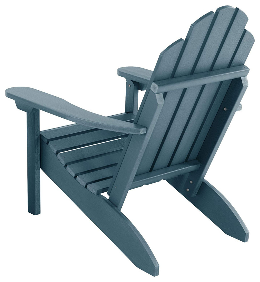 Set of 2 Adirondack Chair  Comfortable Seat With Straight Arms   Contemporary   Adirondack Chairs   by Decor Love  Houzz