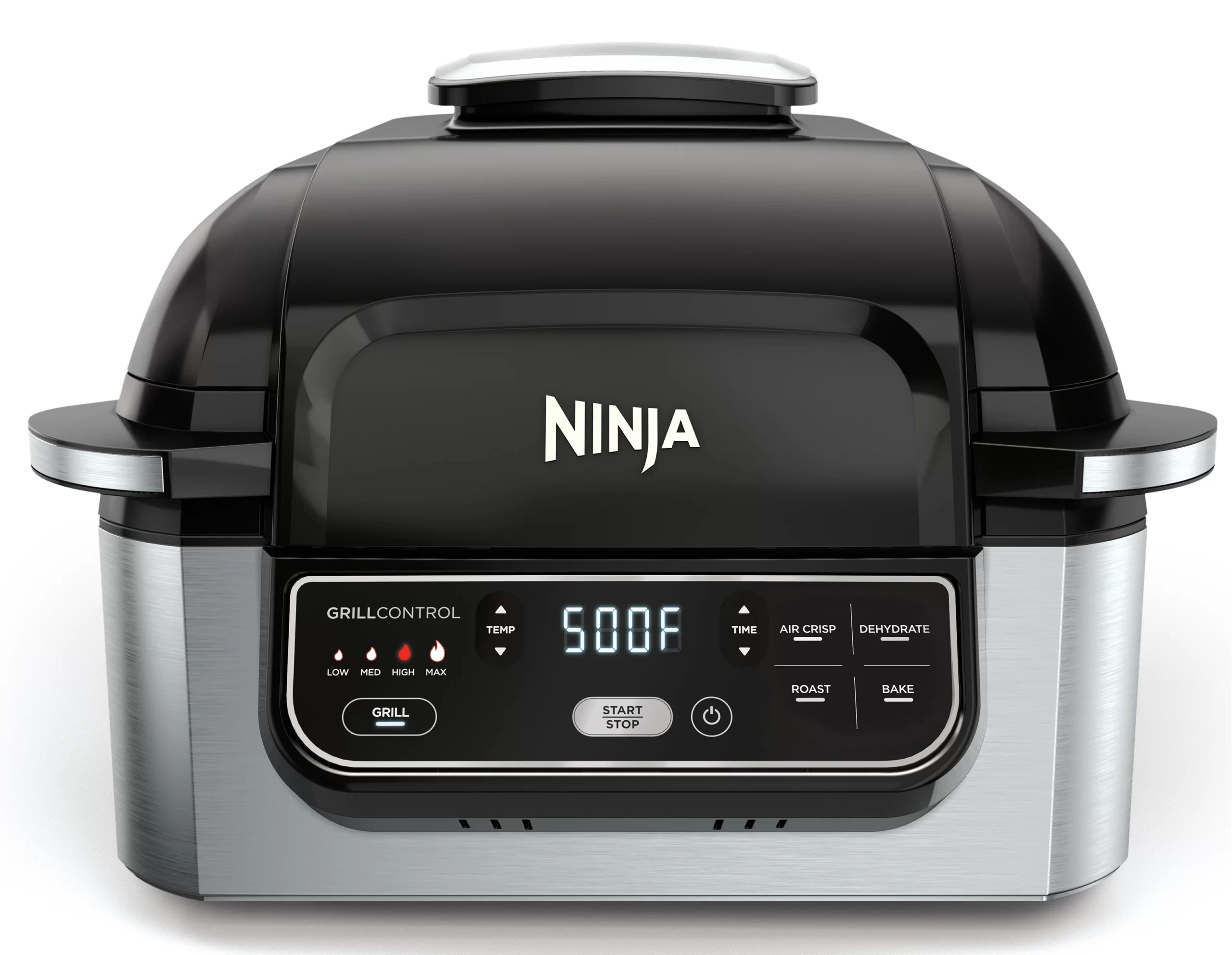 Ninja AG302 Foodi 5-in-1 4-qt. Air Fryer， Roast， Bake， Dehydrate Indoor Electric Grill Black and Silver