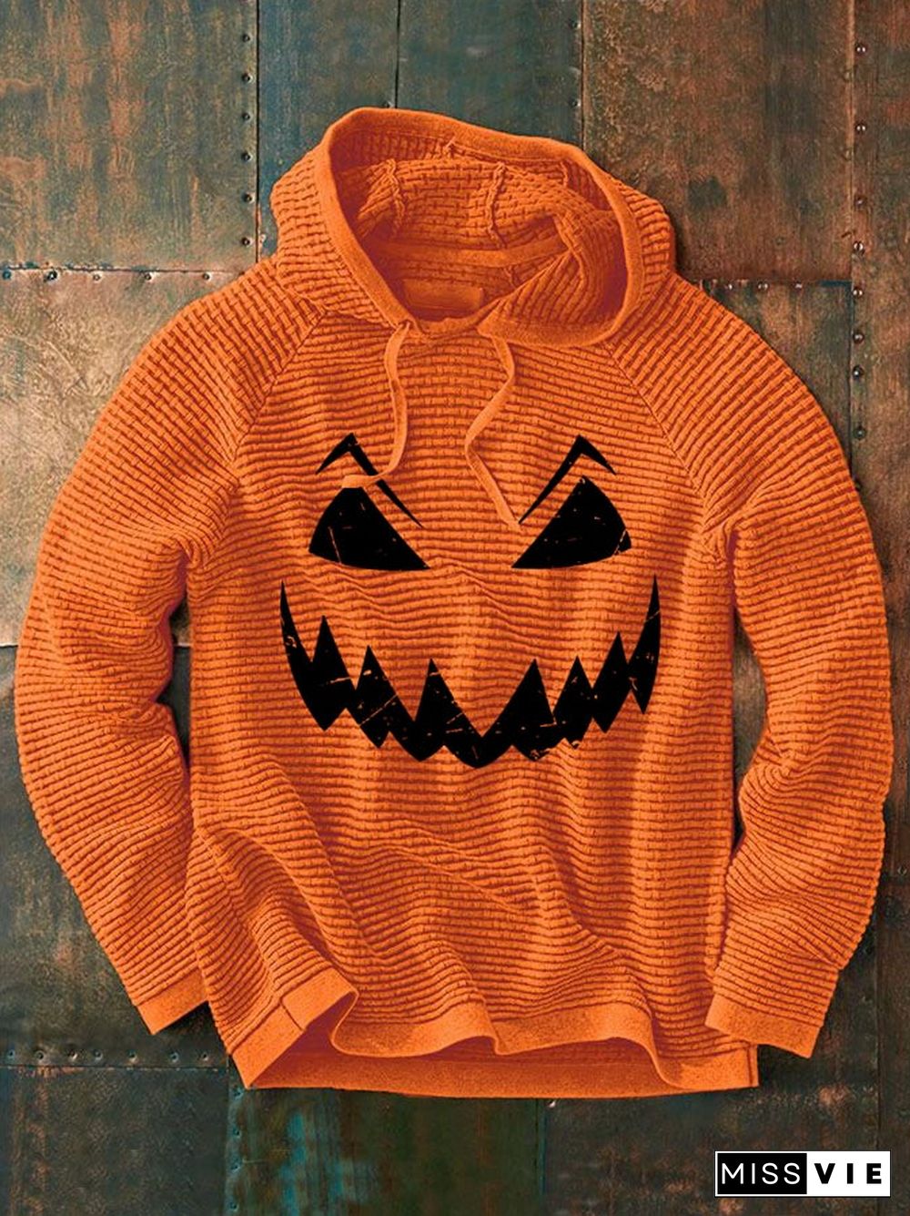 Casual Halloween Print Long Sleeve Hoodie