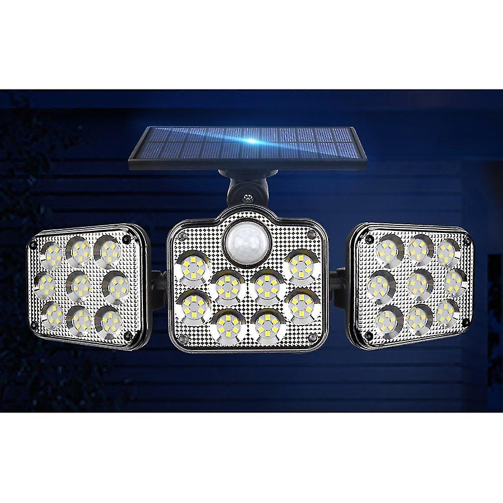 Outdoor Solar Lights With， 122 Led 1200 Lumens Solar Light With Remote Control， 270 Lighting Angle， Ip65 Waterproof