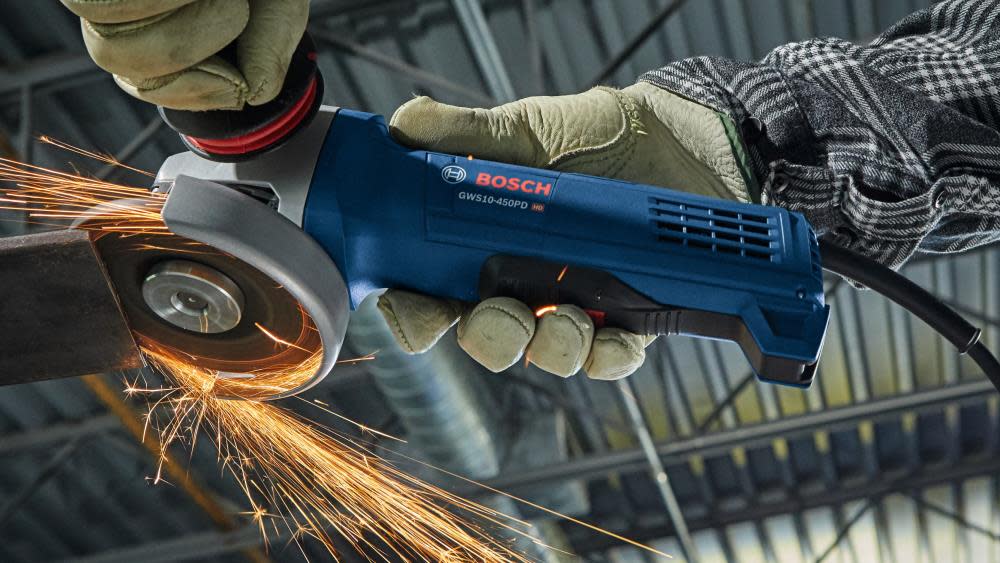 Bosch 4 1/2 Ergonomic Angle Grinder with No Lock-On Paddle Switch ;