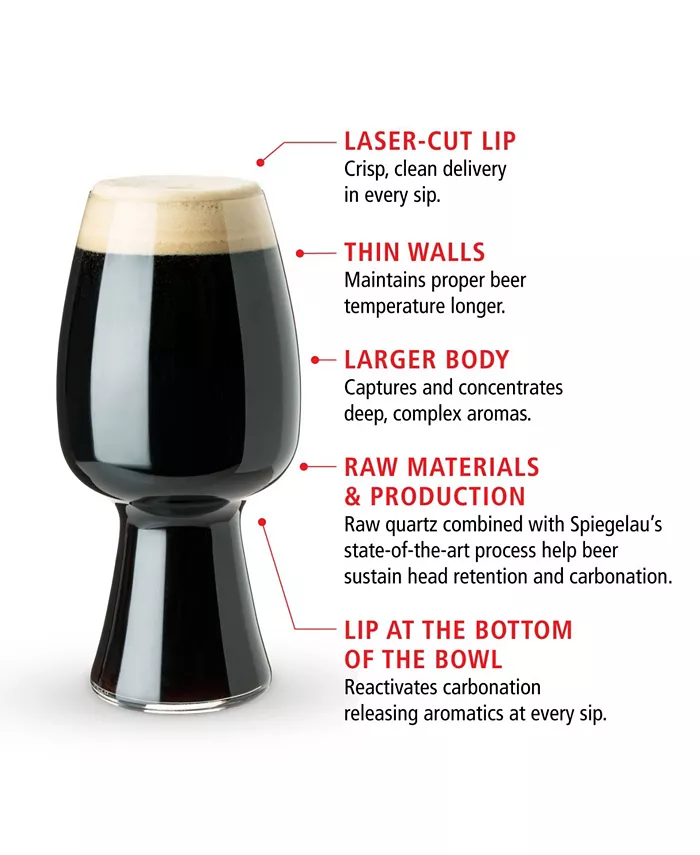 Spiegelau Craft Beer Stout Glass Set of 4 21 Oz