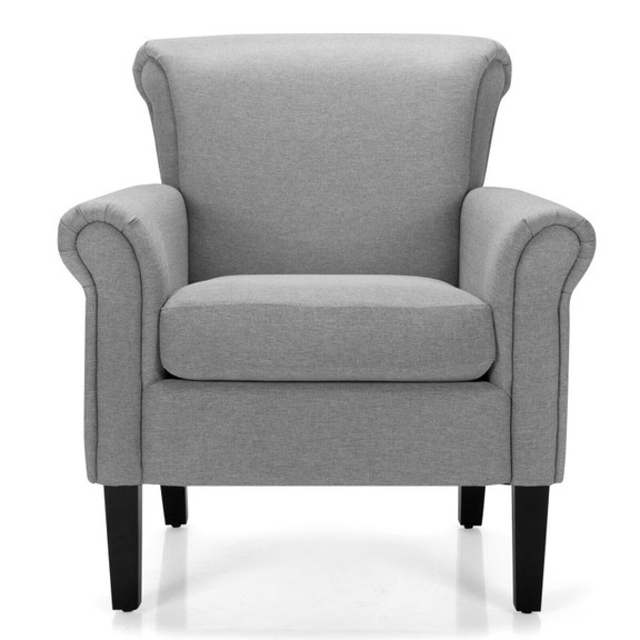 Costway 38019675 Upholstered Fabric Accent Chair w...