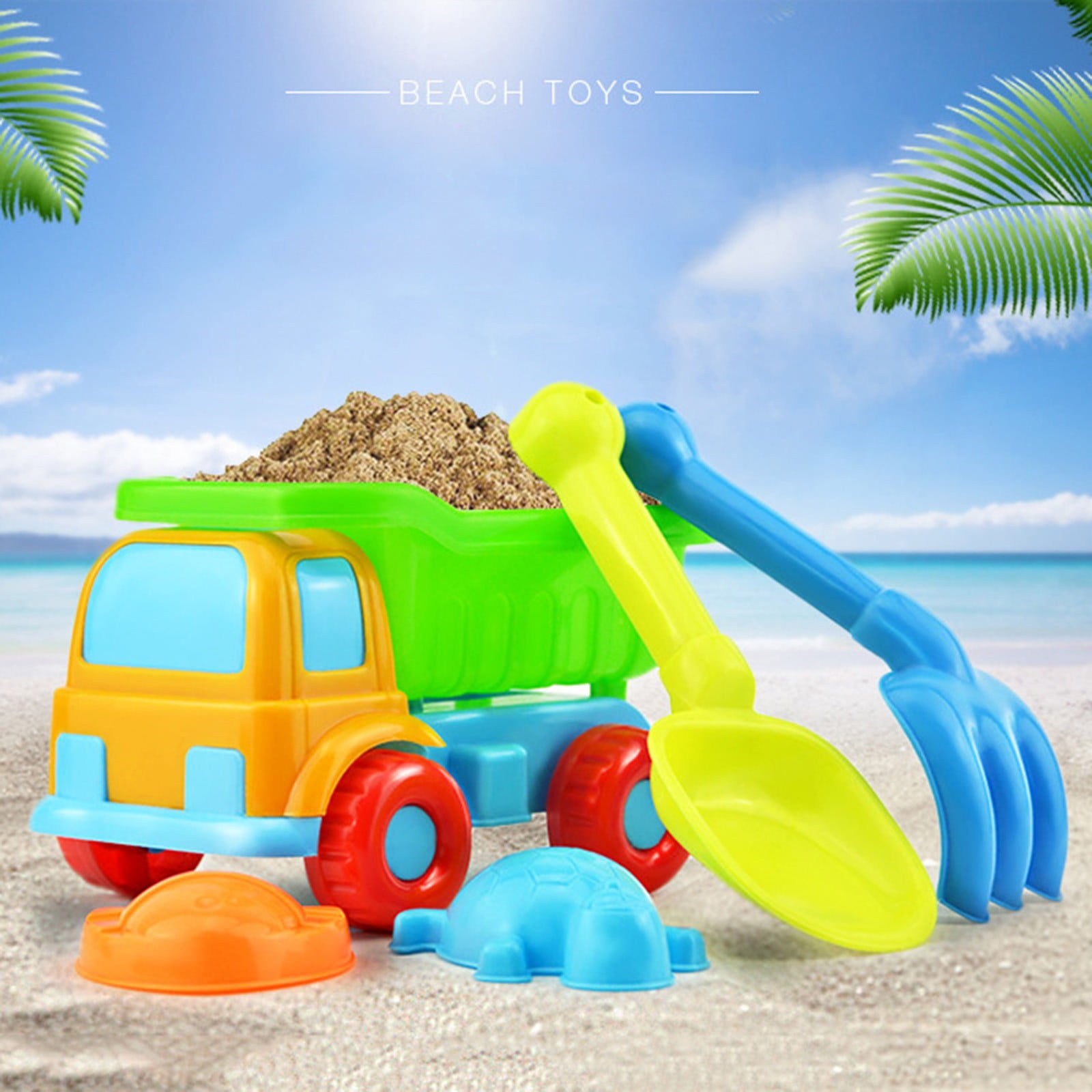 Beach Toy 5 Piece Beach Toy Sand Set Sand Play Sandpit Toy Summer Outdoor Toy Pool Toys For Toddlers 1-3 Abs As Shown