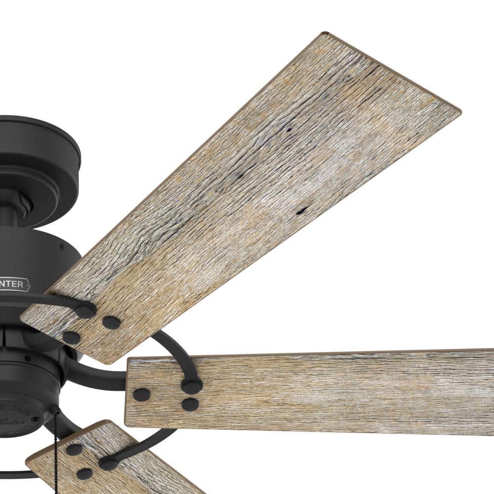 Hunter Barrel 52 in Indoor Matte Black Ceiling Fan