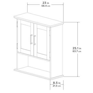 Glacier Bay Shaker Style 23 in. W Wall Cabinet with Open Shelf in White 5318WWHD