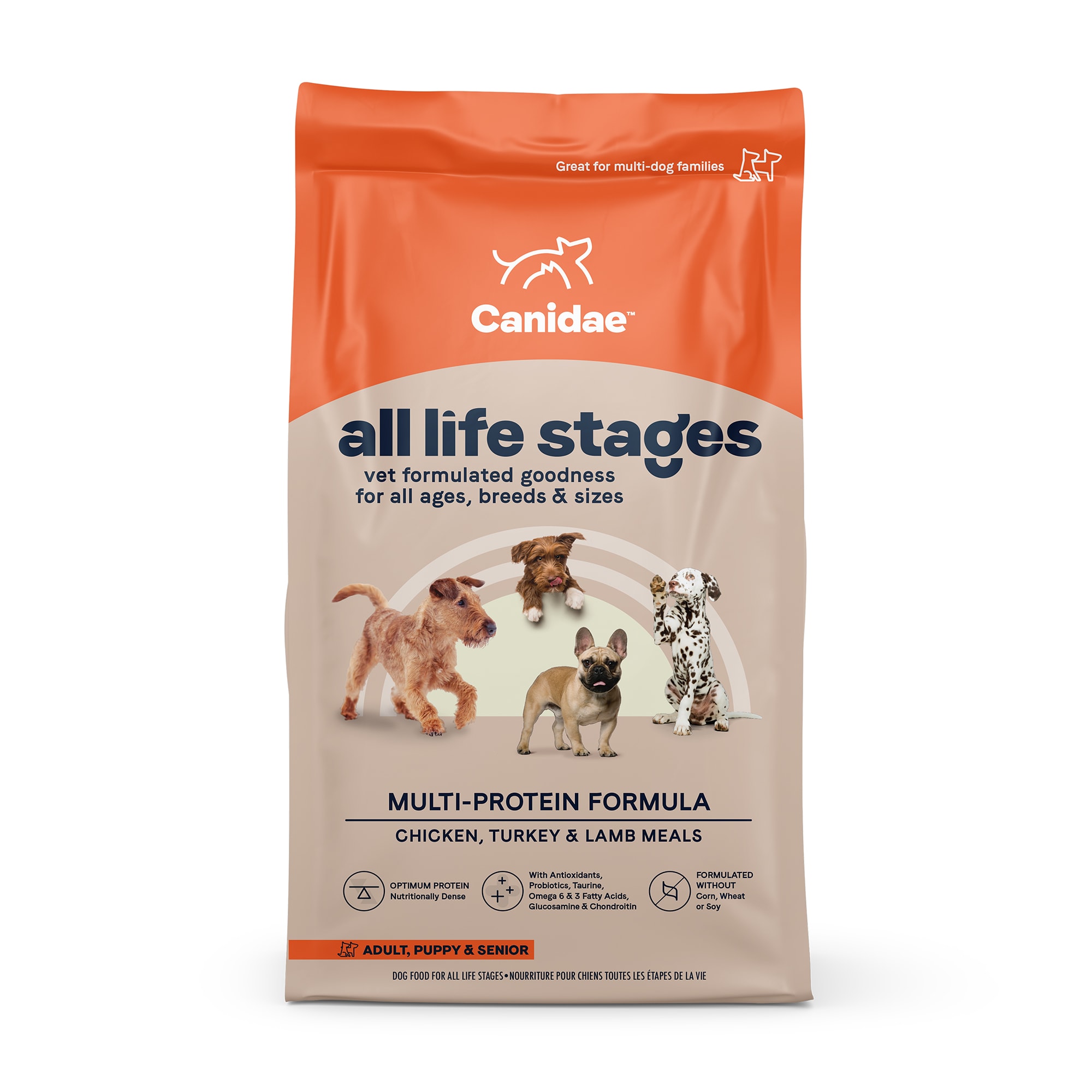 Canidae All Life Stages Chicken， Turkey， Lamb  Fish Meals Formula Dry Dog Food， 44 lbs.