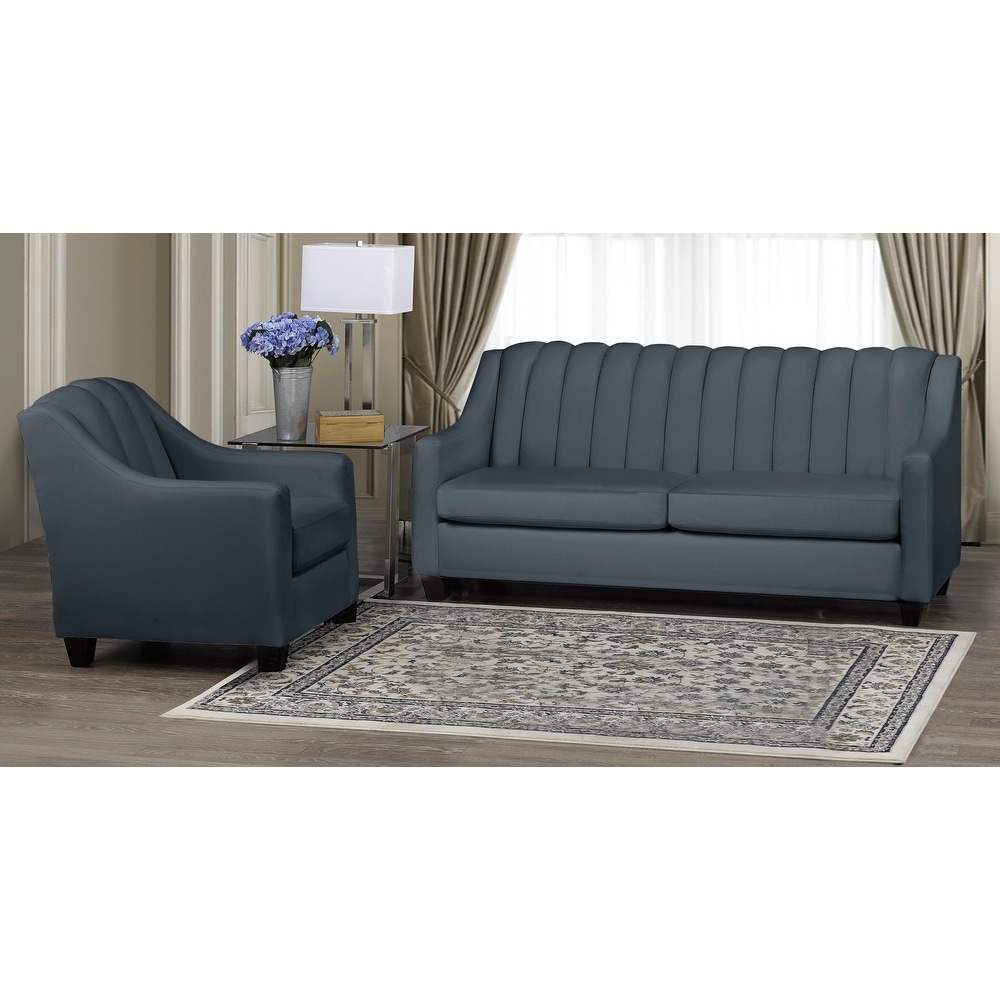 Edgware Top Grain Leather Sofa and Armchair Set