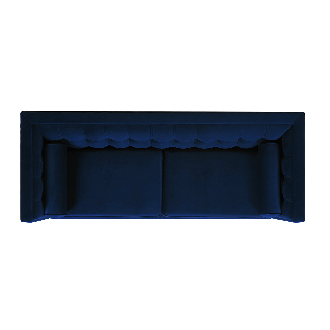 Jack Tufted Tuxedo Sofa Double Cushion, Navy Blue