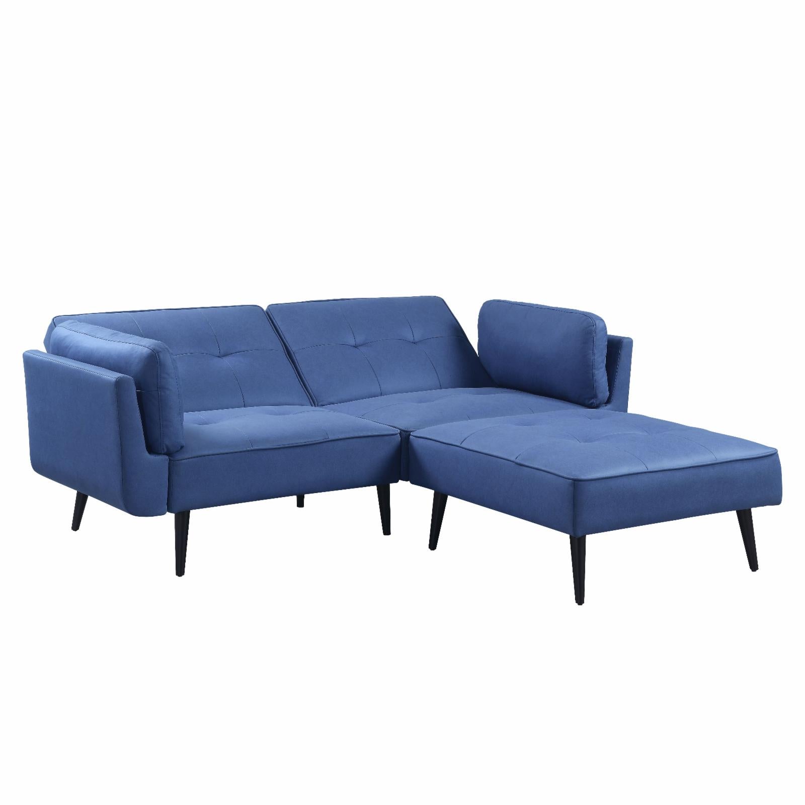 Acme Furniture Nafisa Fabric Adjustable Sofa and Ottoman