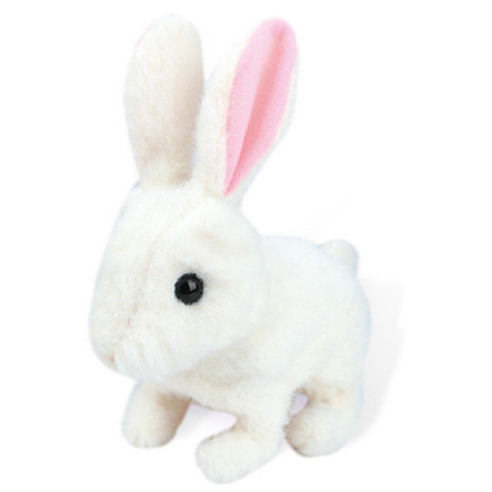 Rabbit Robot Electronic Plush Pet Interactive Animal Toys Walking Bouncing Toys For Children Birthday Gift