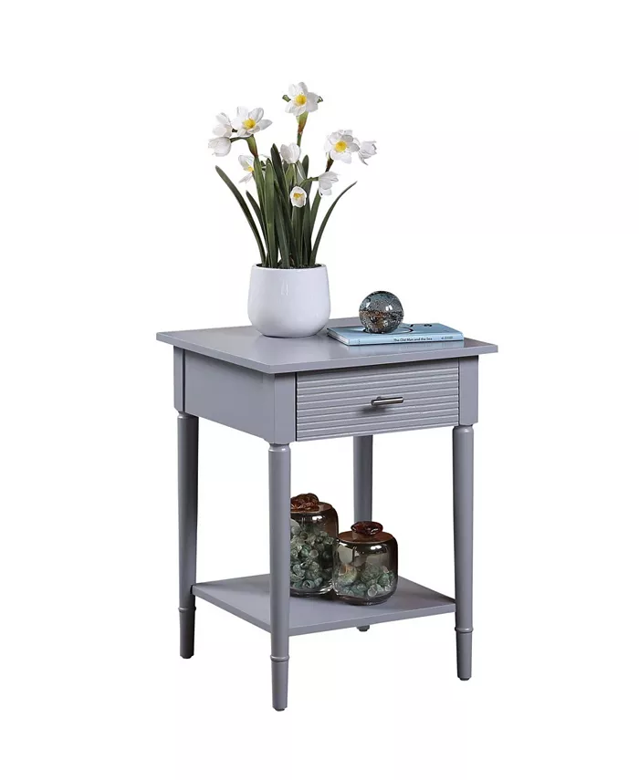 Convenience Concepts Amy 1 Drawer End Table with Shelf