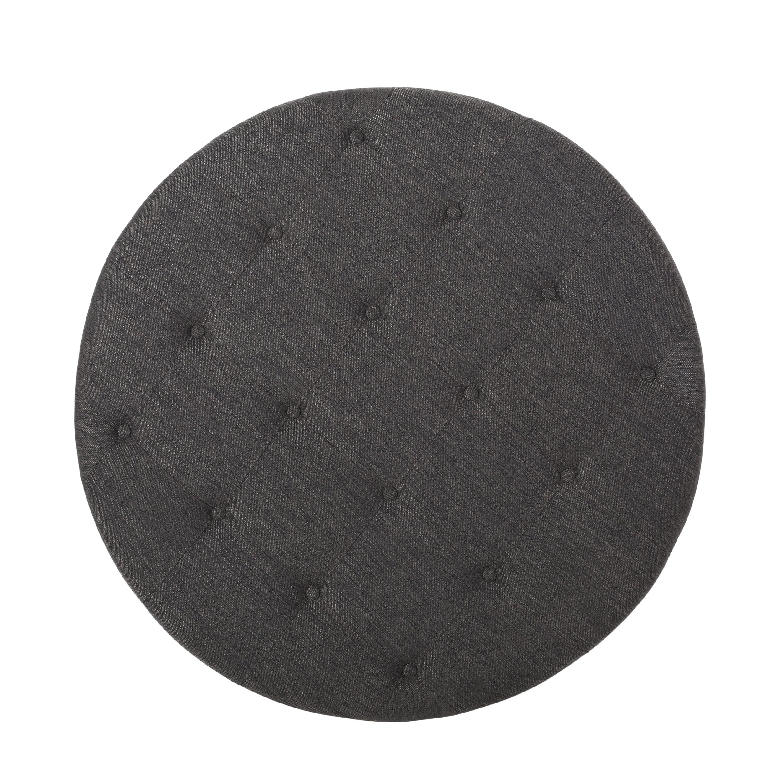 Andrue Contemporary Upholstered Round Ottoman