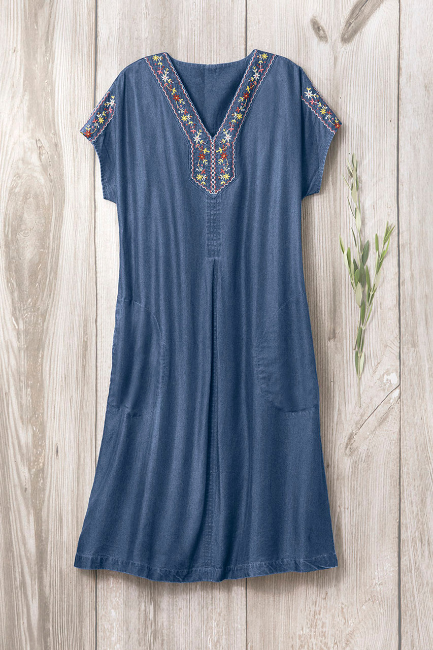 Embroidered TENCEL? Dress