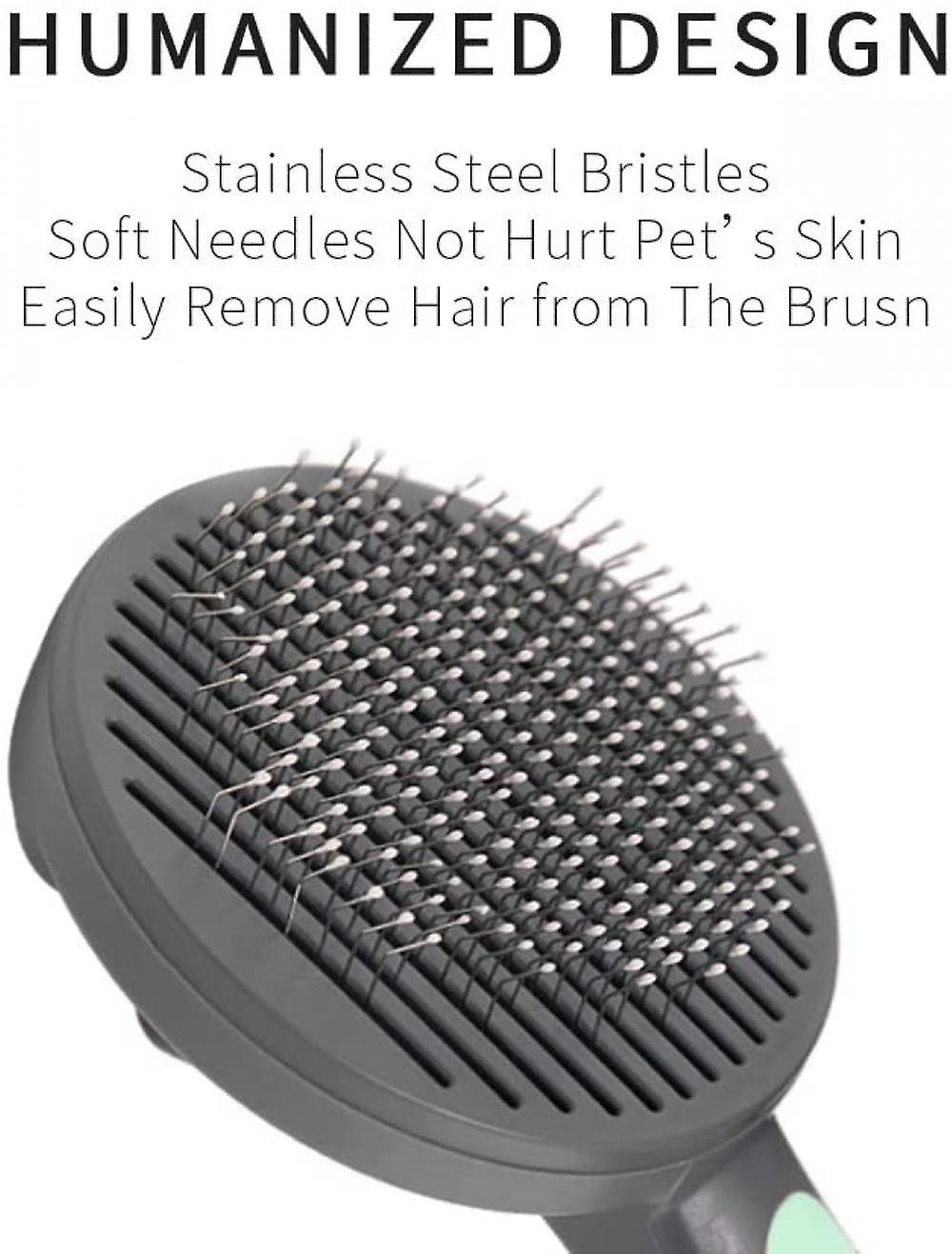 Cat And Dog Grooming Brush， Kitten Hair Brush， Pet Self-cleaning Hair Removal Brush Massage Comb， (fresh Mint)