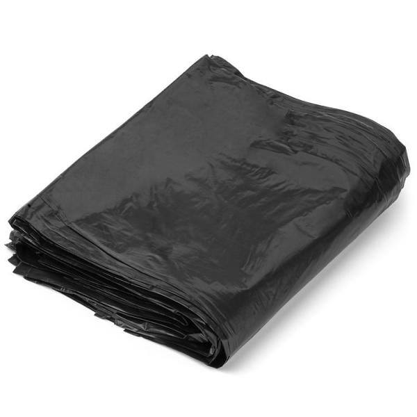 Aluf Plastics 55-60 Gallon 1.7 MIL (eq) Black Trash Can Liners - 38