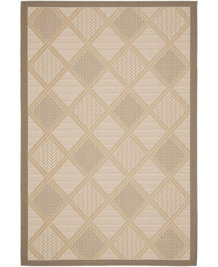 Safavieh Courtyard CY7570 Beige and Dark Beige 5'3 x 7'7 Outdoor Area Rug