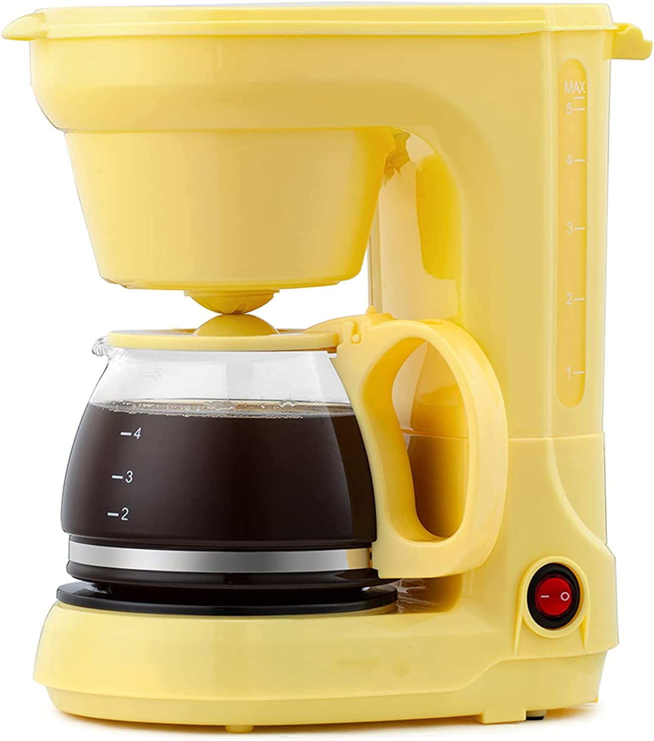 5-Cup Compact Coffee Maker, Teal - Convenient and User Friendly with Auto Pause and Serve Functions