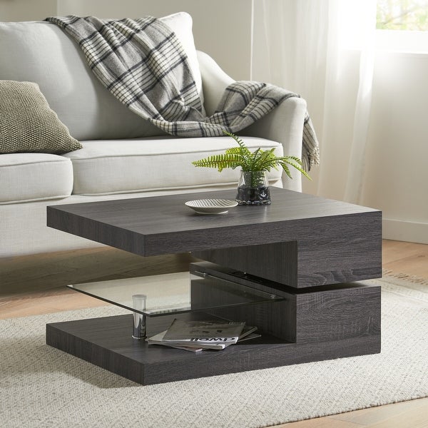 Michael Rectangular Rotating Wood Coffee Table by Christopher Knight Home - 23.75